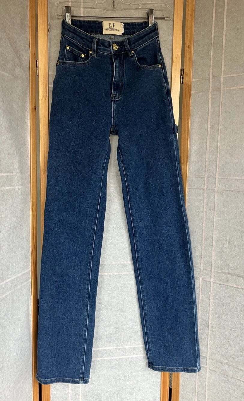Fashion Brand Company Farm Nap Jeans Blue Stretch Carpenter Straight Leg XSmall